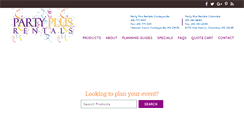 Desktop Screenshot of partyplusrentals.com