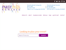 Tablet Screenshot of partyplusrentals.com